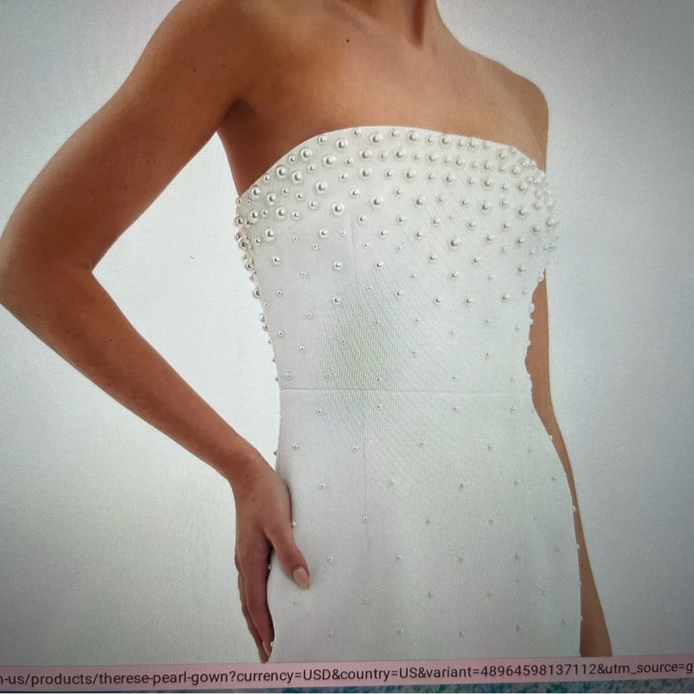 Rebecca Vallance Ivory Strapless Formal Dress/Wedding Gown